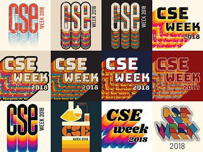 UMN CSE Week 2018 70s 80s college engineering logo retro science throwback umn university vintage wordmark