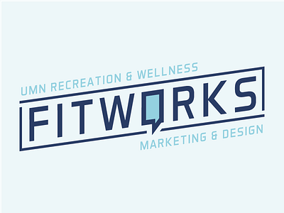 Fitworks Wordmark agency brand fitness fitworks gym identity internal logo recreation university wellness wordmark