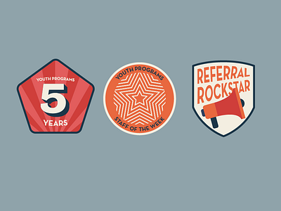 Youth Programs Badges Concepts 5 anniversary badges camp five megaphone programs referral staff star summer umn university of minnesota week years youth