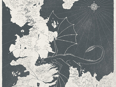 Game of Thrones Poster asoiaf dragon game of thrones illustration map negative space poster westeros