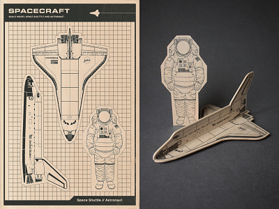 SpaceCraft: Space Shuttle astronaut balsa wood craft model shuttle space spacecraft toy