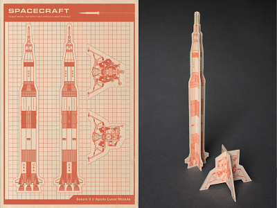 SpaceCraft: Saturn V balsa wood craft lander lunar model rocket saturn v space spacecraft toy
