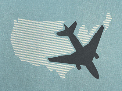 USA Airplane airplane america illustration map plane travel usa