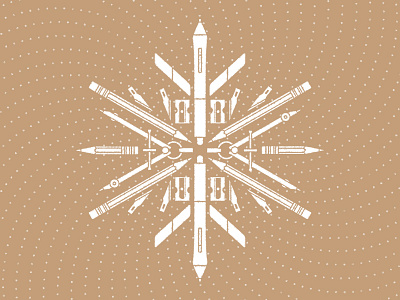 Design Snowflake art blade compass eraser pencil snow snowflake supplies tools winter