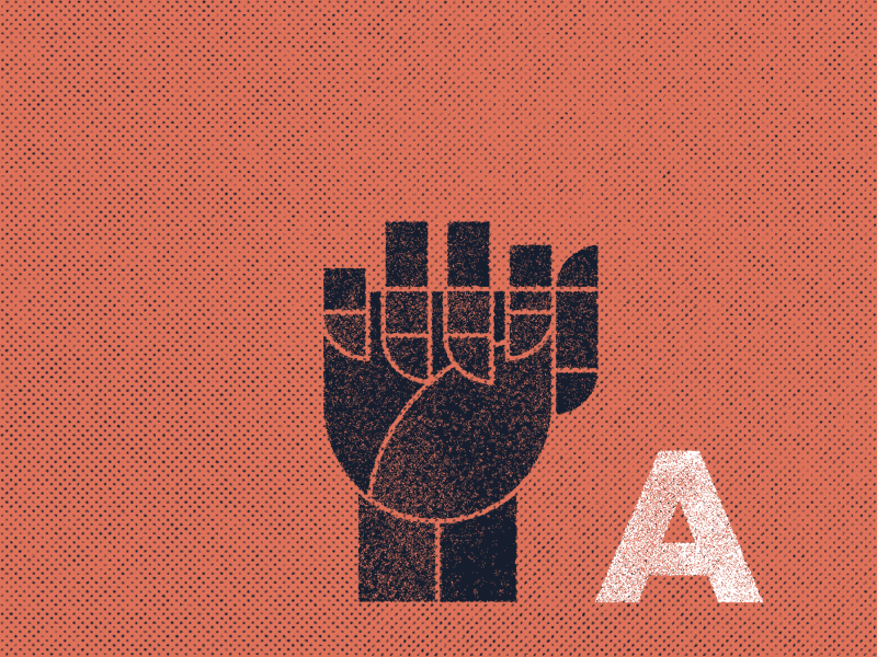 Sign Language Alphabet alphabet asl finger fingerspelling geometric hand illustration sign language texture typography