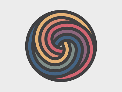 Rainbow Spiral color geometric geometry icon illustration rainbow spiral vector