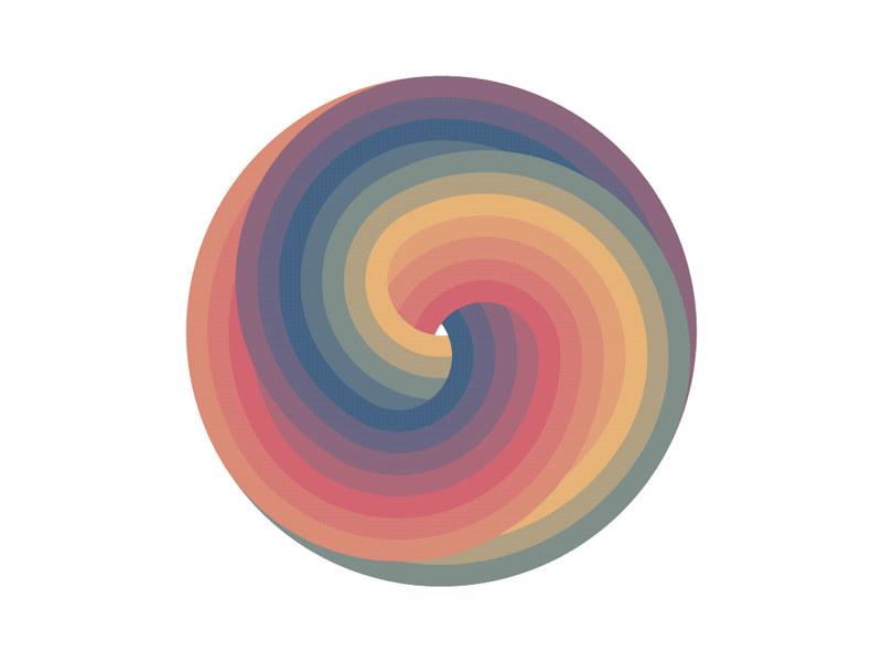 Rainbow Spiral 2 animation color geometric geometry icon illustration loop rainbow spiral vector
