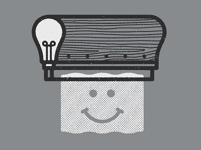 Squeegee Smile design illustration ink printing smile squeegee texture