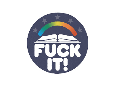 Fuck It! book book it! button fuck fuck it parody personal pan pizza rainbow