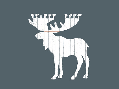 Paper Moose cut illustration moose notebook paper texture