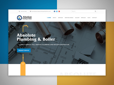 Absolute Plumbing Web Design contractor plumbing ui web design webdesign website