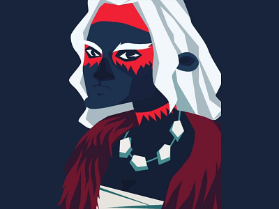 tribal warrior graphic design illustration