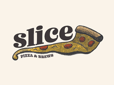 Slice Concept branding branding design halftone logo pizza