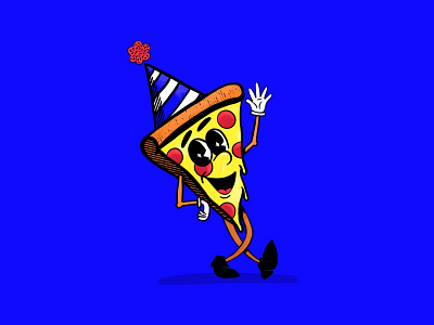 Pizza Party anthropomorphic character food illustration party pizza shaketember women who draw