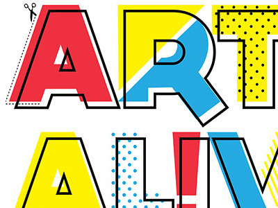 Arts Alive Festival Poster design illustrator offset poster typography
