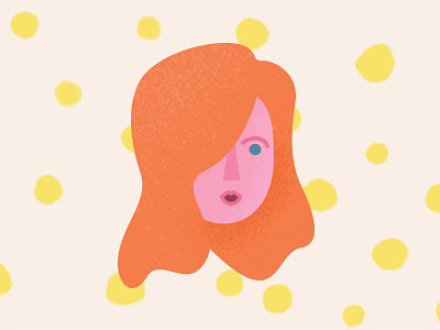Emotions Series: Awe emoji emotions face girl illustration minimal pattern portrait texture