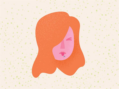 Emotions Series: Disgust emoji emotions face girl illustration portrait texture
