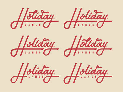 Holiday Lanes Logo Variations branding design lettering logo typography vector