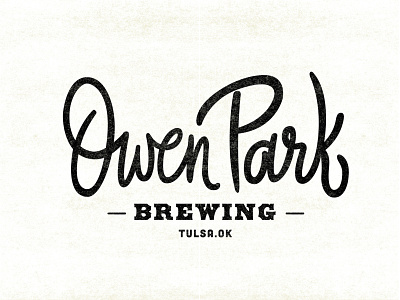 Owen Park Brewing Logo branding brewery brewery logo handlettering handtype lettering logo typography vector