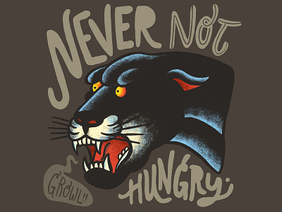 Hungry Panther design editorial illustration handlettering handtype illustration lettering typography