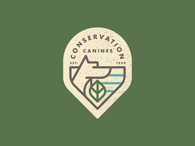 Conservation Canines badge hunting badge logo badgedesign branding branding design illustration logo logo design patch design simplify vector