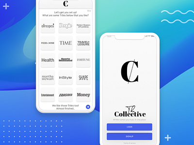 The Collective: By Meredith app branding design digitaldesign digitalpublishing gradients lettering logo productdesign prototype publishing typography ui uidesign uiux ux uxdesigner visual design