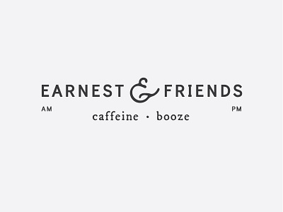Earnest & Friends brand branding coffee design explorations handtype identity illustration logo typography