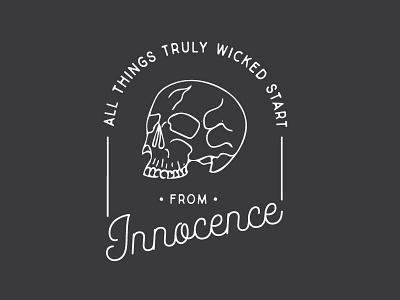 Innocence brand branding coffee design explorations identity illustration logo skull typography