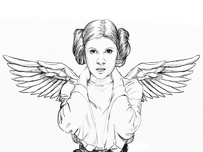 Princess Leia artwork drawing fashion illustration leia portrait princess leia sketch star wars