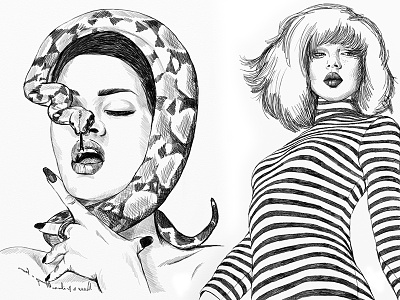 Fashion #27 artwork drawing fashion illustration portrait rihanna sketch