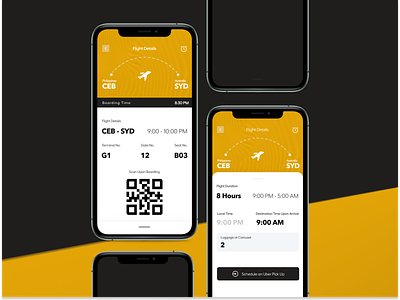 Boarding Pass - Mobile UI Exercise dailyui design mobile mobile app design mobile ui