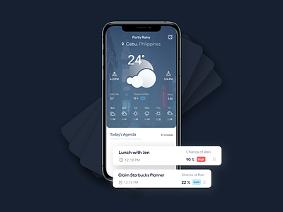 Weather App Night challenge conceptual daily ui design figma interface design mobile weather