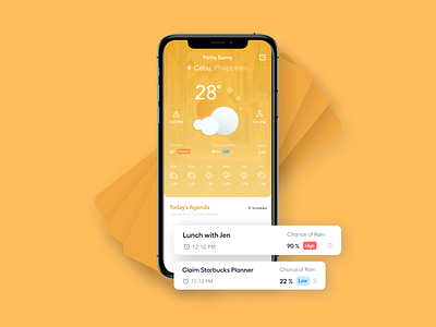Weather App Day conceptual daily ui design figma interface design mobile weather