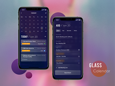 Glass Calendar App