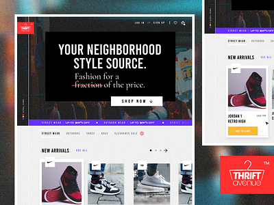 Thrift Store Website Concept by Adrian Labra on Dribbble