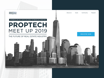 Proptech Meet Up 2019 design figma interface design landing landing page ui uiux web design