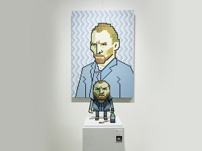 Vincent Van Gogh 8bit design exhibition gogh illustration masterpiece momot papertoy pixel pixelart
