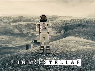 Interstellar 8bit dot illustration interstellar movie pixel pixelart retro