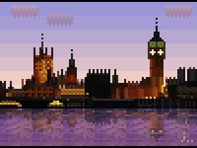 London 8bit dot illustration landscape london pixel pixelart retro