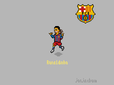 Ronaldinho 8bit barcelona dot pixel pixelart retro ronaldinho