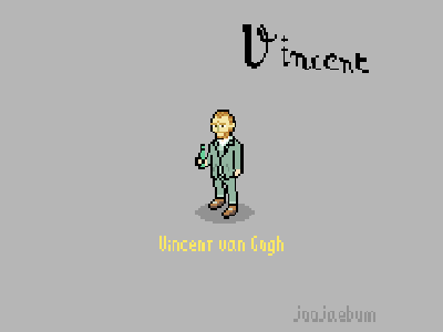 Vincent Van Gogh 8bit dot pixel pixelart retro vincent van gogh