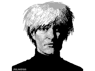 Andy Warhol andy warhol illustration joojaebum pixelart popart portrait