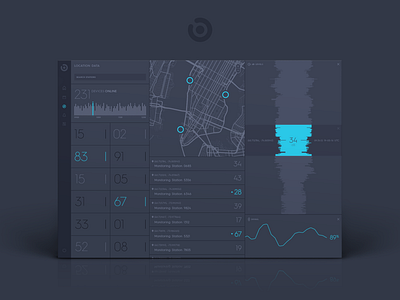 Dark UI Map Dashboard