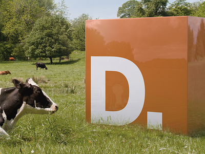 D Cube c4d cinema 4d compositing cow grass ident identity logo matte