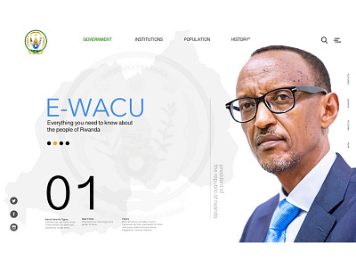Paul Kagame Ui clean gmail header landing minimal minimalism simple trending typography