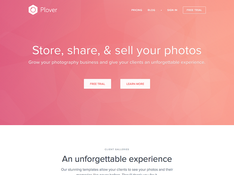 Plover Homepage by Matt Bango on Dribbble
