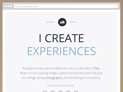 New Personal Site clean flat homepage minimal minimalist portfolio public simple site typography website