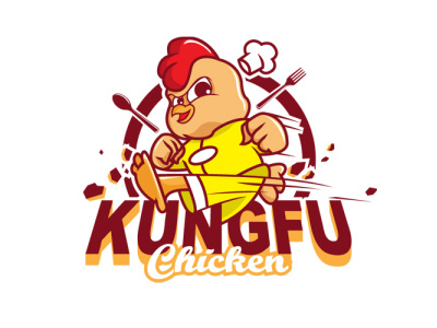 Kung Fu Chicken branding design graphic design illustration logo vector