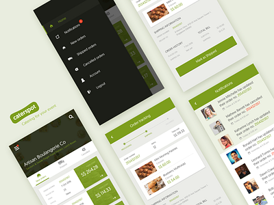 Caterspot (Vendor App Preview) android app dashboard ui ux