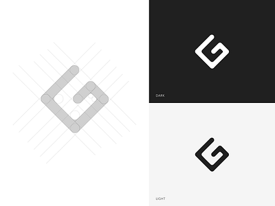 Brand Identity | G Logo construction illustraion lettermark lines logo monogram